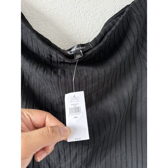 Banana Republic Chantel Off Shoulder Black Ribbed Knit Crop Top Basics NWT XXL - Picture 4 of 7